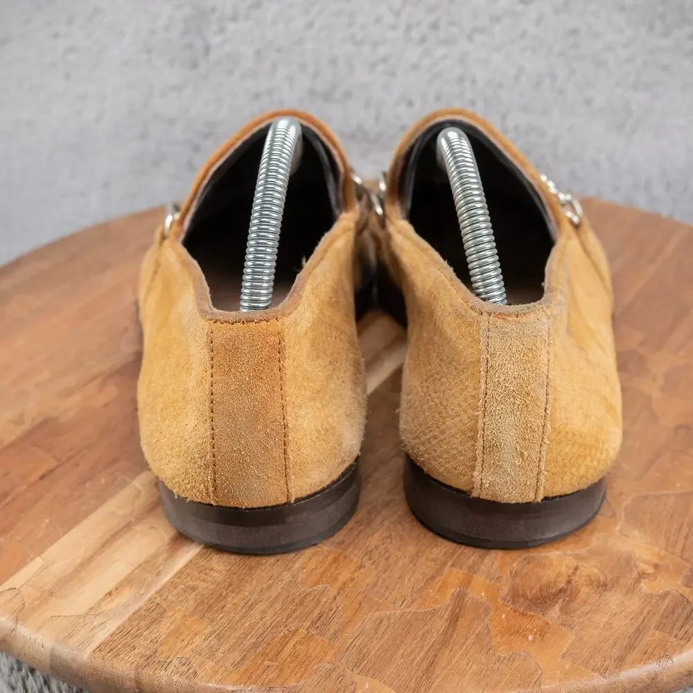 Womens House of Hounds‎ Slip on US 9 EU 40 Shoes Mustard Suede Chain Loafers